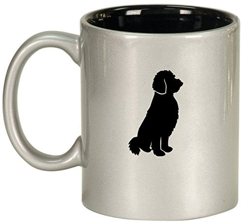 Ceramic Coffee Tea Mug Goldendoodle (Silver)