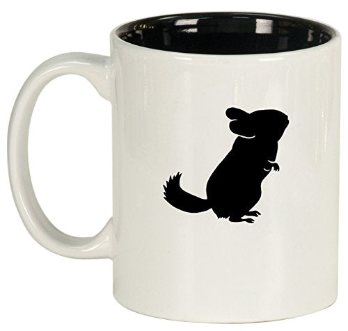 Ceramic Coffee Tea Mug Cup Chinchilla (White)