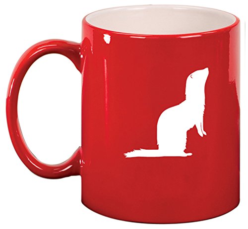 Ceramic Coffee Tea Mug Cup Ferret (Red)