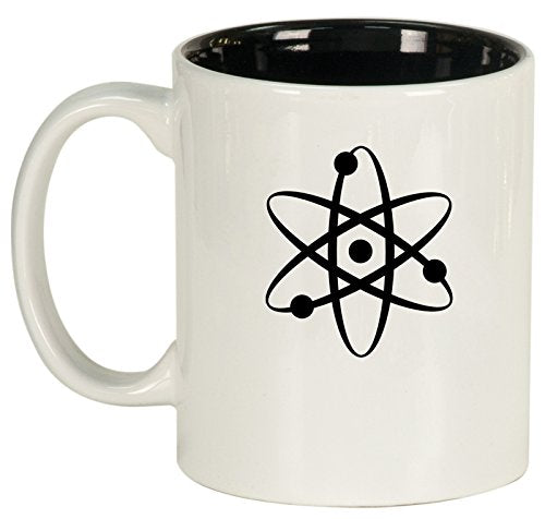 Ceramic Coffee Tea Mug Cup Atom Science Atheist (White)