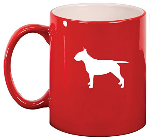 Ceramic Coffee Tea Mug Cup Bull Terrier (Red)