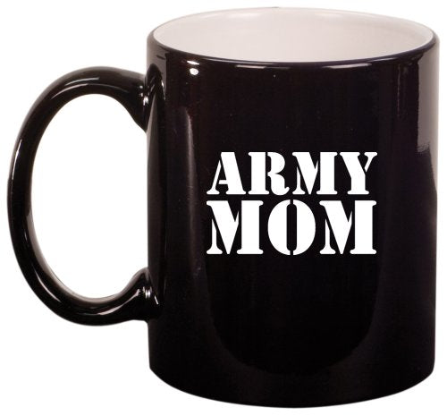Army Mom Ceramic Coffee Tea Mug Cup Black