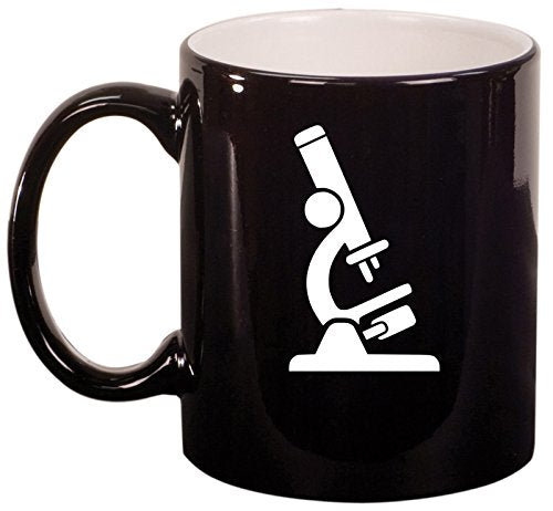 Ceramic Coffee Tea Mug Cup Microscope Laboratory Professional (Black)