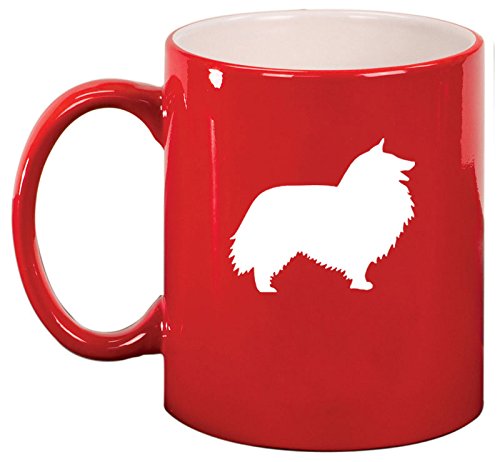 Ceramic Coffee Tea Mug Cup Shetland Sheepdog (Red)