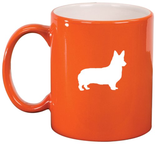 Orange Ceramic Coffee Tea Mug Corgi Puppy Dog