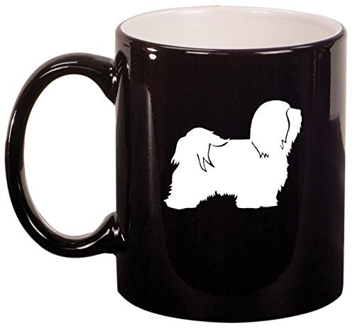 Ceramic Coffee Tea Mug Cup Havanese (Black)