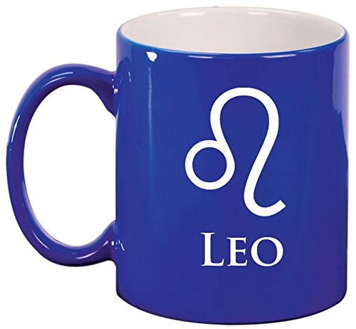 Ceramic Coffee Tea Mug Cup Leo (Blue)