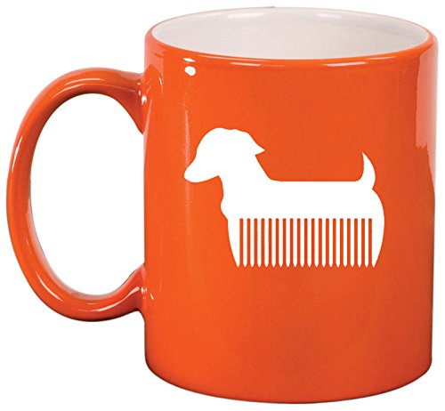 Ceramic Coffee Tea Mug Cup Pet Dog Grooming Cat Groomer Salon (Orange)