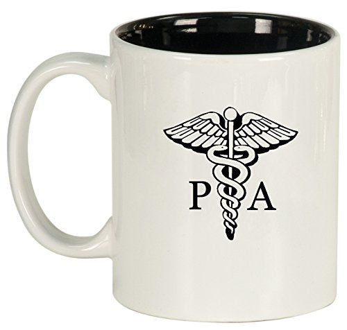 PA Physician Assistant Caduceus Ceramic Coffee Tea Mug Cup (White)
