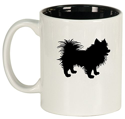 Ceramic Coffee Tea Mug Cup Pomeranian (White)