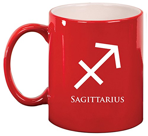 Ceramic Coffee Tea Mug Cup Sagittarious (Red)