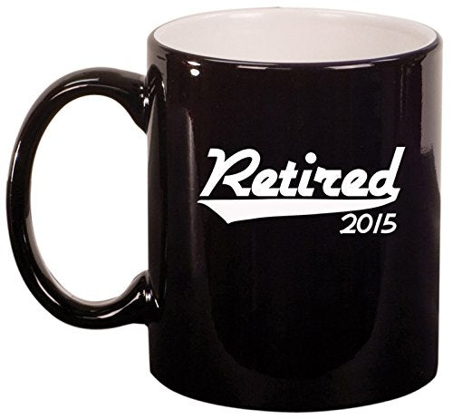 Ceramic Coffee Tea Mug Cup Retired 2015 (Black)