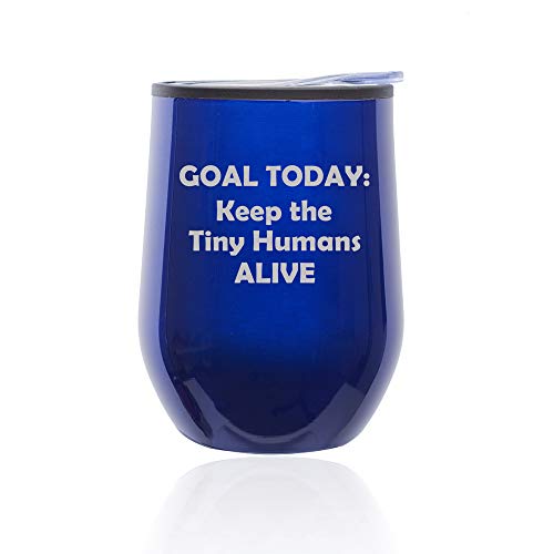 Stemless Wine Tumbler Coffee Travel Mug Glass With Lid Keep The Tiny Humans Alive Funny Teacher Nurse Pediatrics Gift