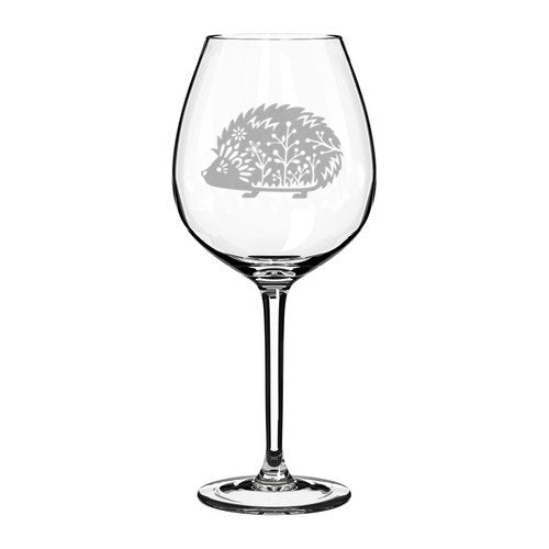 Wine Glass Goblet Fancy Hedgehog (20 oz Jumbo)