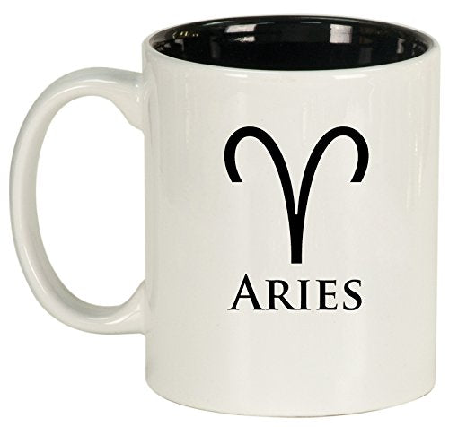 Ceramic Coffee Tea Mug Cup Aries (White)