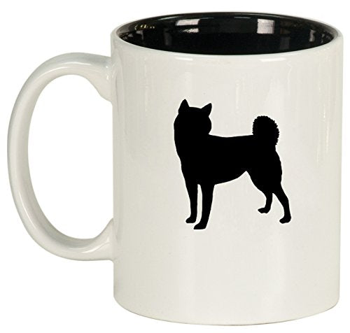 Ceramic Coffee Tea Mug Cup Shiba Inu (White)