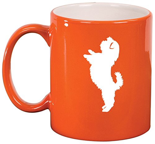 Ceramic Coffee Tea Mug Cup Shih Tzu Standing (Orange)