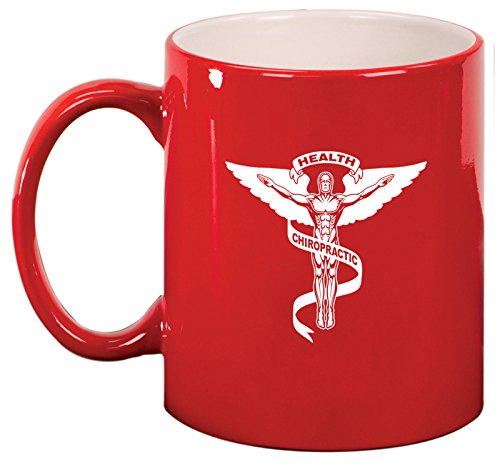 Ceramic Coffee Tea Mug Chiropractic Symbol (Red)