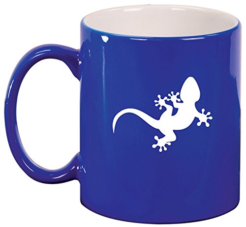 Ceramic Coffee Tea Mug Cup Gecko Lizard (Blue)