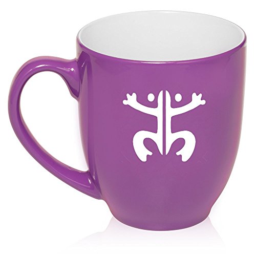 16 oz Large Bistro Mug Ceramic Coffee Tea Glass Cup Coqui Frog (Purple)
