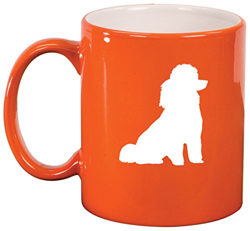 Ceramic Coffee Tea Mug Cup Miniature Poodle Toy Poodle (Orange)