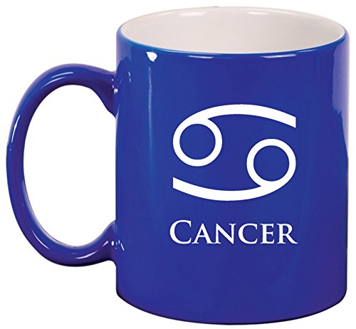 Ceramic Coffee Tea Mug Cup Cancer (Blue)