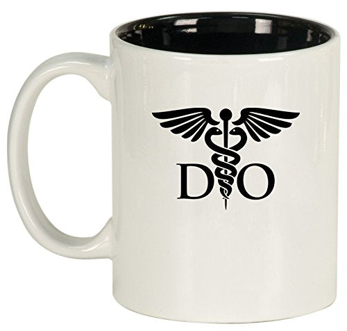 Ceramic Coffee Tea Mug Cup DO Osteopathic Doctor (White)