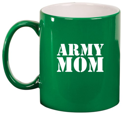 Army Mom Ceramic Coffee Tea Mug Cup Green