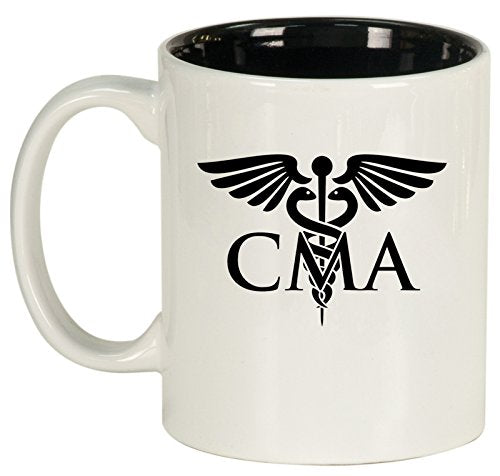 Ceramic Coffee Tea Mug Cup CMA Certified Medical Assistant (White)