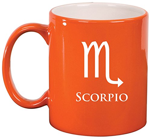 Ceramic Coffee Tea Mug Cup Scorpio (Orange)