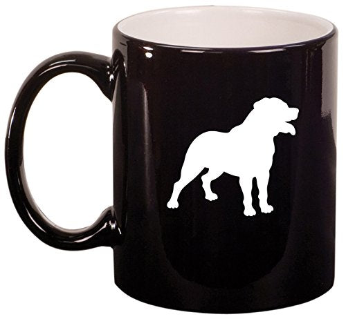 Ceramic Coffee Tea Mug Cup Rottweiler (Black)