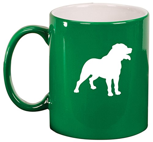 Ceramic Coffee Tea Mug Cup Rottweiler (Green)