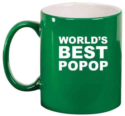 Green Ceramic Coffee Tea Mug World's Best Popop