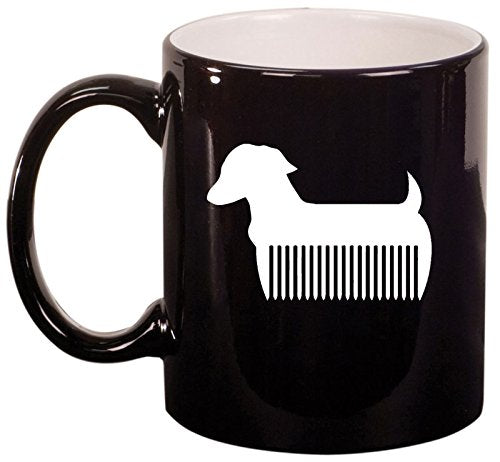 Ceramic Coffee Tea Mug Cup Pet Dog Grooming Cat Groomer Salon (Black)