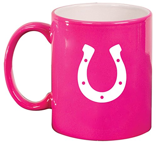 Ceramic Coffee Tea Mug Horseshoe (Pink)