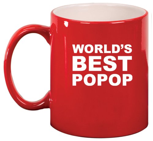 Red Ceramic Coffee Tea Mug World's Best Popop