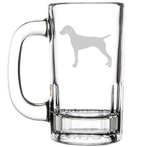 12oz Beer Mug Stein Glass Vizsla