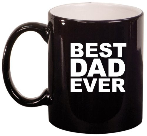 Black Ceramic Coffee Tea Mug Best Dad Ever
