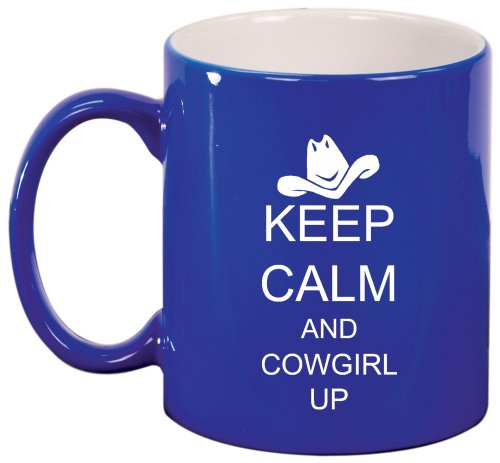 Keep Calm and Craft On Ceramic Coffee Tea Mug Cup Blue