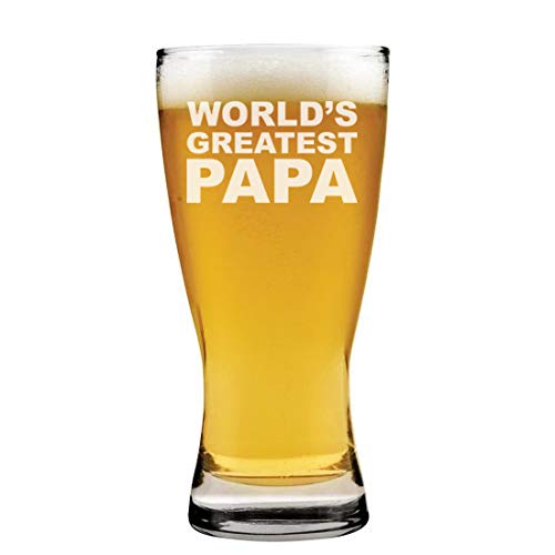 15 oz Beer Pilsner Glass Worlds Greatest Papa