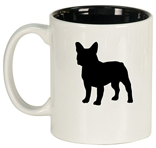 Ceramic Coffee Tea Mug Cup French Bulldog (White)