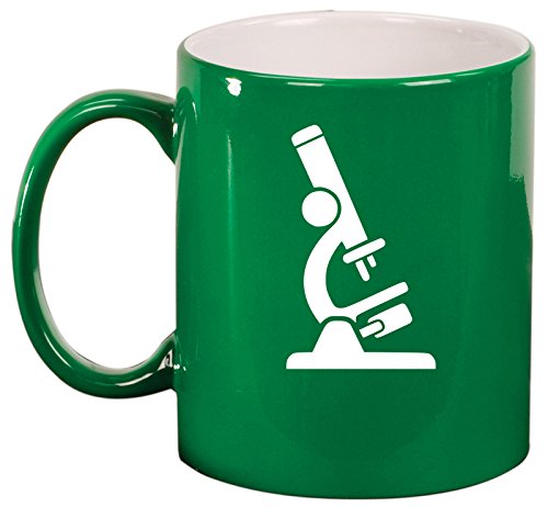Ceramic Coffee Tea Mug Cup Microscope Laboratory Professional (Green)