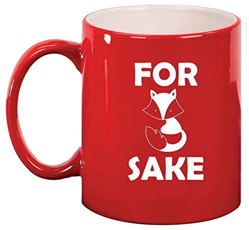 Ceramic Coffee Tea Mug Cup For Fox Sake (Red)