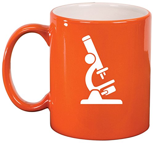 Ceramic Coffee Tea Mug Cup Microscope Laboratory Professional (Orange)