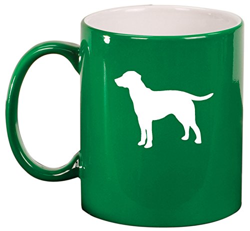 Ceramic Coffee Tea Mug Cup Lab Labrador Retriever (Green)