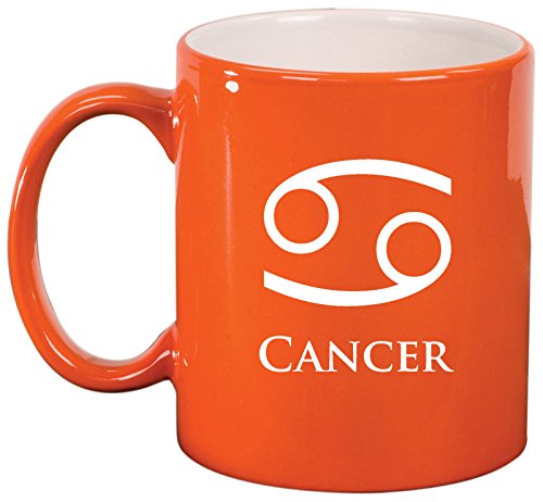 Ceramic Coffee Tea Mug Cup Cancer (Orange)