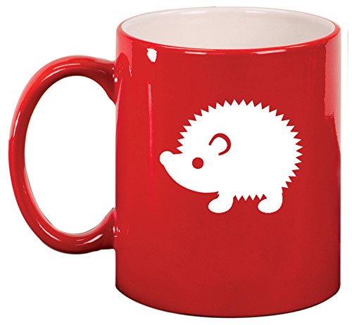 Ceramic Coffee Tea Mug Cup Hedgehog (Red)