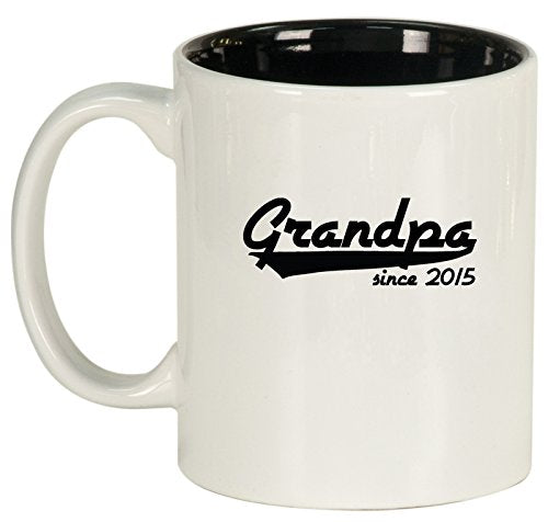 Ceramic Coffee Tea Mug Cup Grandpa 2015 New Grandfather (White)