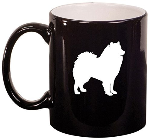 Ceramic Coffee Tea Mug Cup Samoyed (Black)