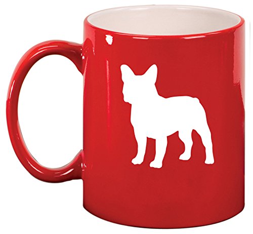 Ceramic Coffee Tea Mug Cup French Bulldog (Red)